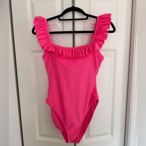 Lilly Pulitzer Aemma Ruffle Pink Swimsuit